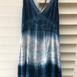 Blue halter dress